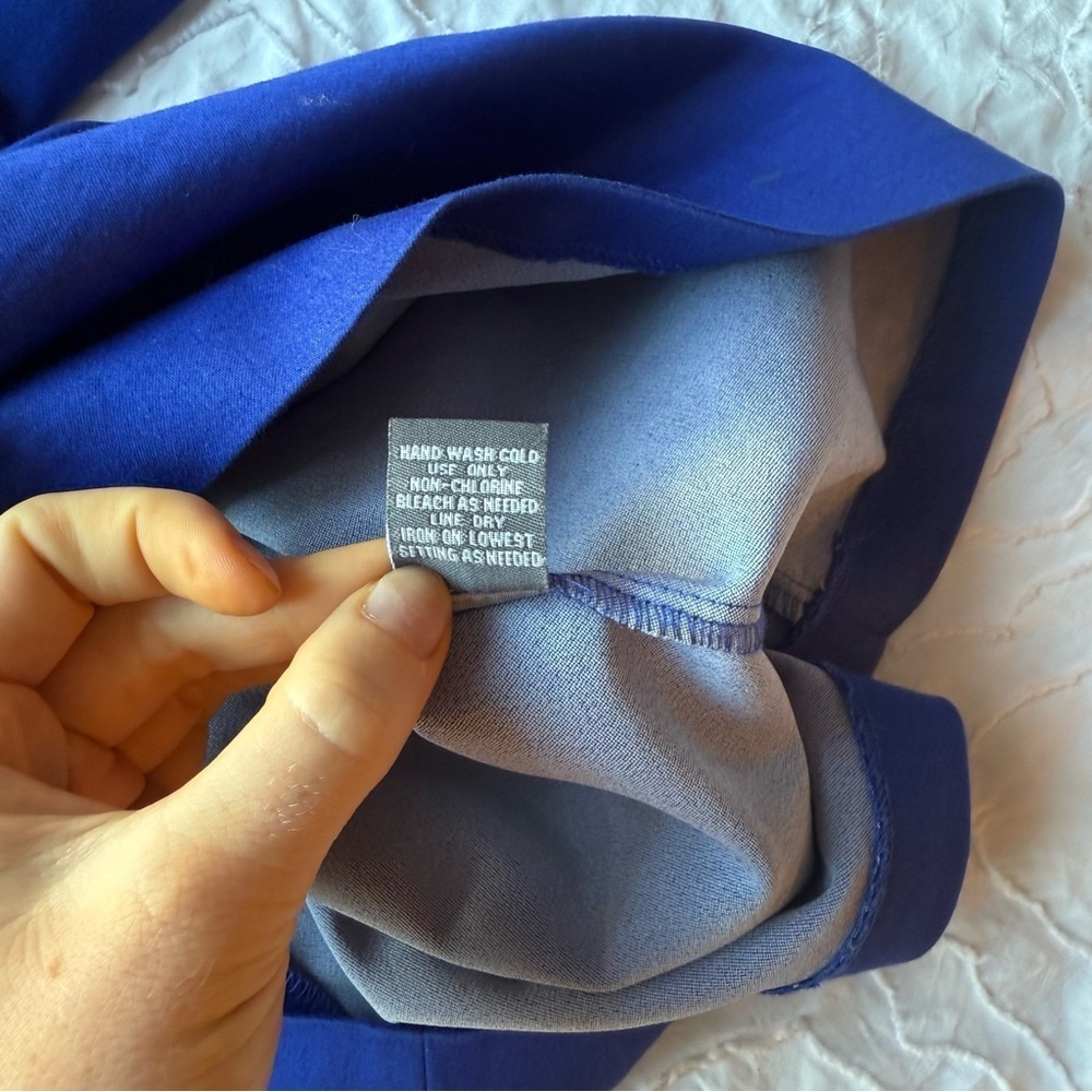 Donna Ricco Royal Blue Midi Dress Formal Wedding Guest Dress - Picture 9 of 9